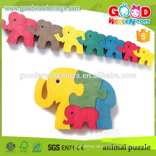 Sieben Elefanten-Puzzlespiel-Spielzeug Bestes verkaufendes reizendes Entwurfs-hölzernes Tierpuzzlespiel für Baby
